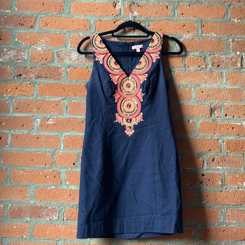 Lilly Pulitzer Navy and Pink Dress